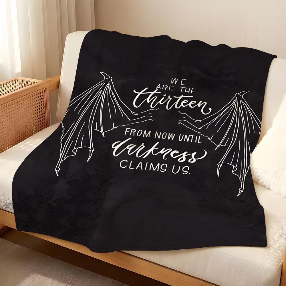 Novel T-The T-Thirteen Throw Flannel Blanket Suitable for Sofas Beds Offices Travel, Camping Chairs