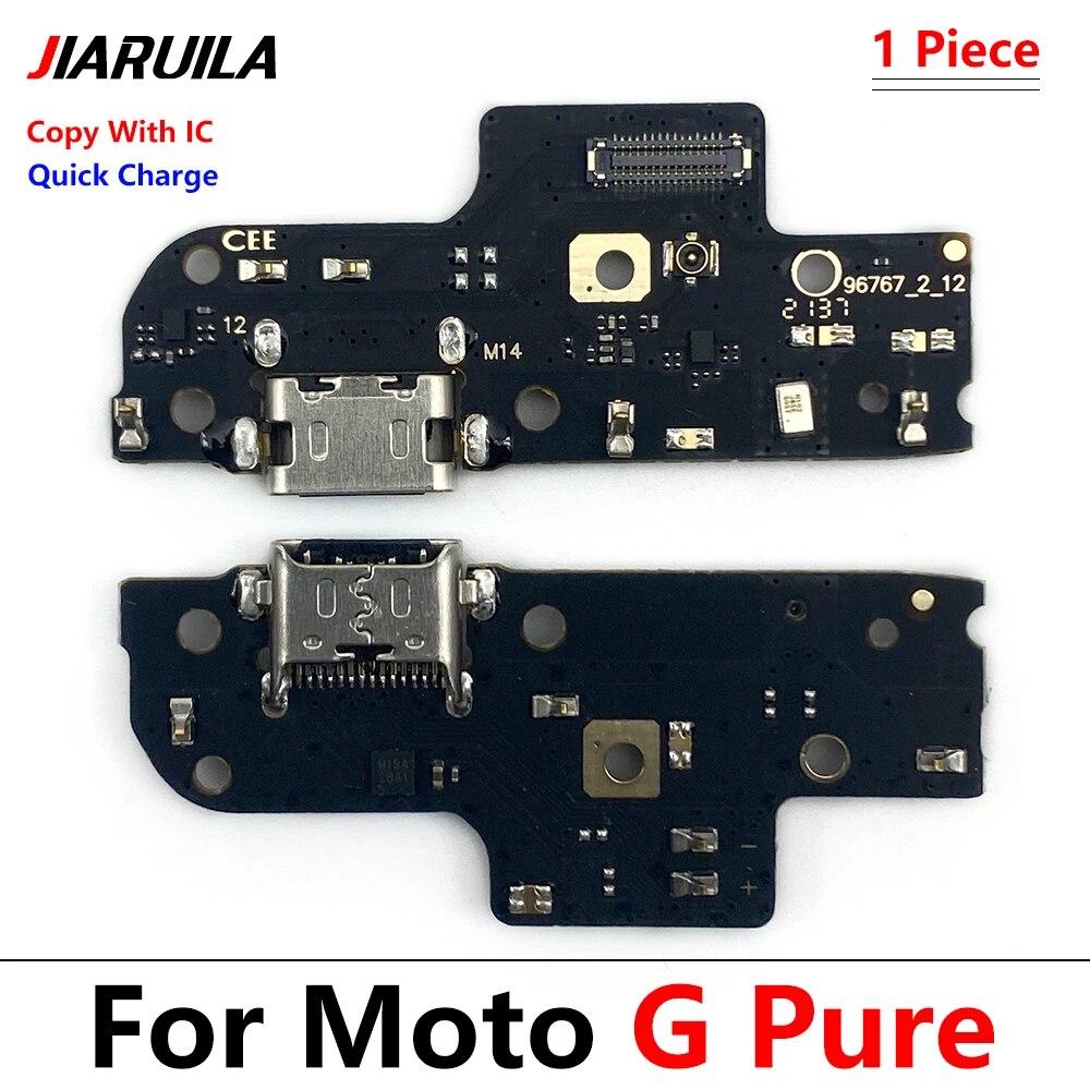 USB Charging Port Board Flex Cable Connector Parts For Motorola Moto G Stylus G Power 2021 2022 G Pure 5G Plus Pro Microphone