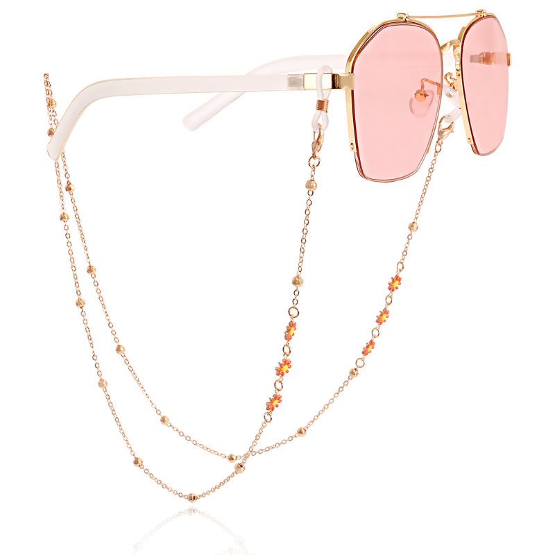 Trendy Colorful Enamel Flower Eyeglass Chain & Mask Lanyard for Women