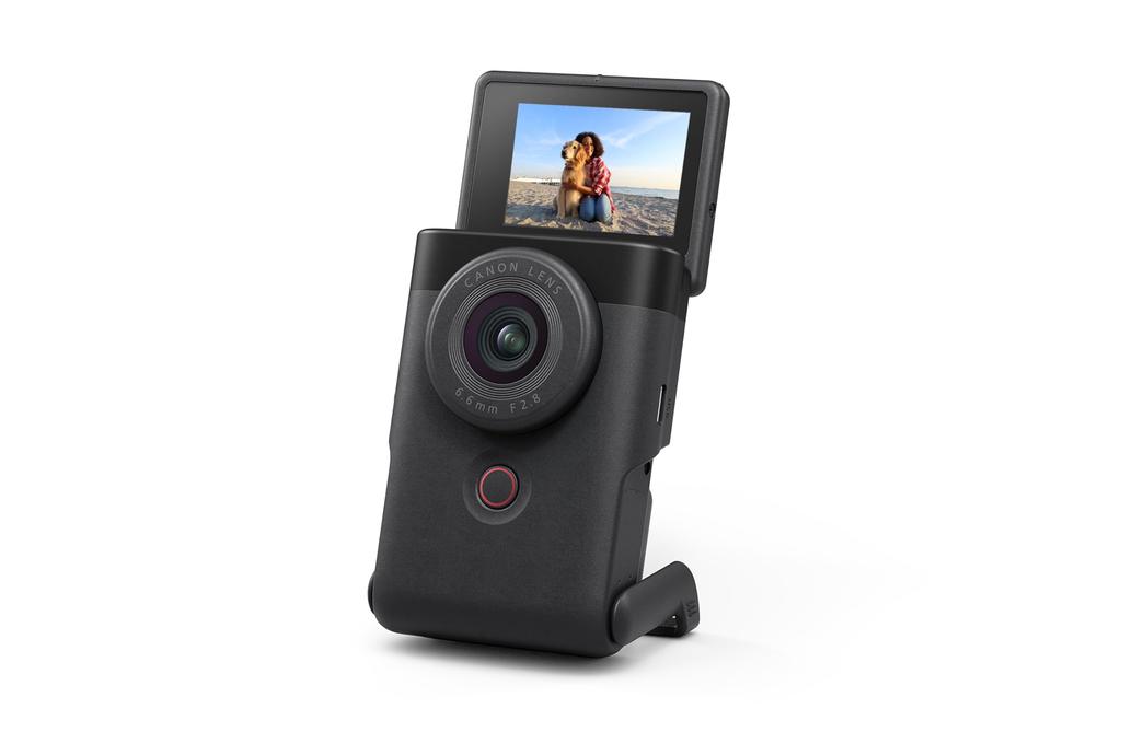 Canon PowerShot V10 Content Creator Compact Vlog Camera with Fixed 19mm 4K Face Live and Black Camera, Wide-Angle Lens, Video, Detection, Built-in