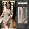 Sex Underwear Pure Desire Pearl Perspective Suspender Nightdress Sexy Lace Print No-take Pajamas Seduce Women