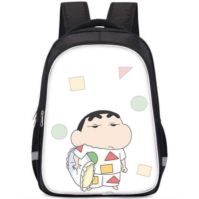 Spacious Crayon Shin-chan Oxford Cloth Backpack Lightweight School Bag For Kids