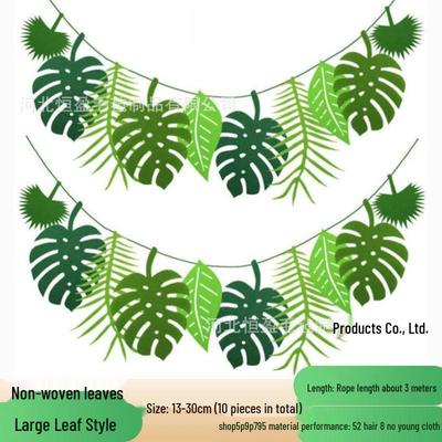 Felt Leaf Garland Party Banner - Birthday & Room Decoration Hanging Ornaments