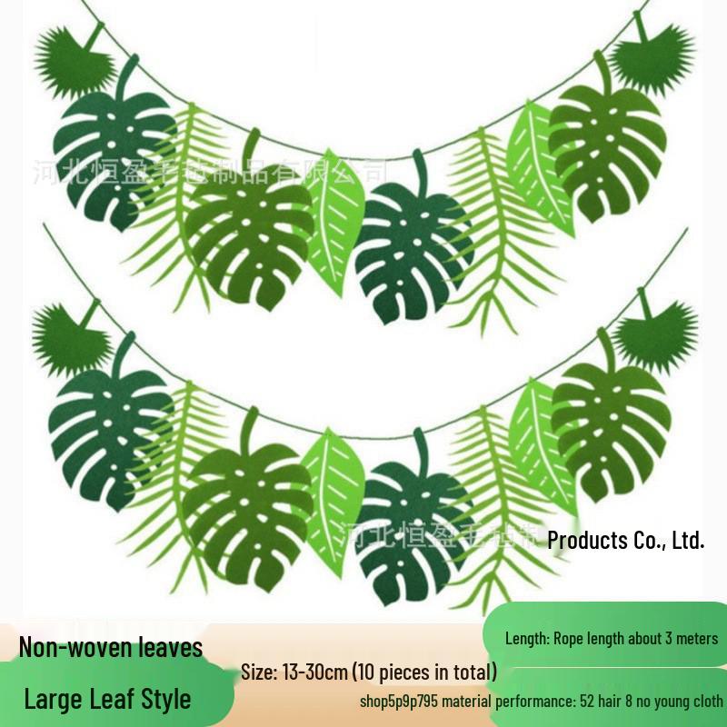 

Felt Leaf Garland Party Banner - Birthday & Room Decoration Hanging Ornaments