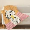 Soft Flannel Blanket - Cartoon Dog Design, No Pilling, Warm Comfort, Ideal for Postpartum/Nursing, Home Decor, All Seasons, Halloween & Christmas