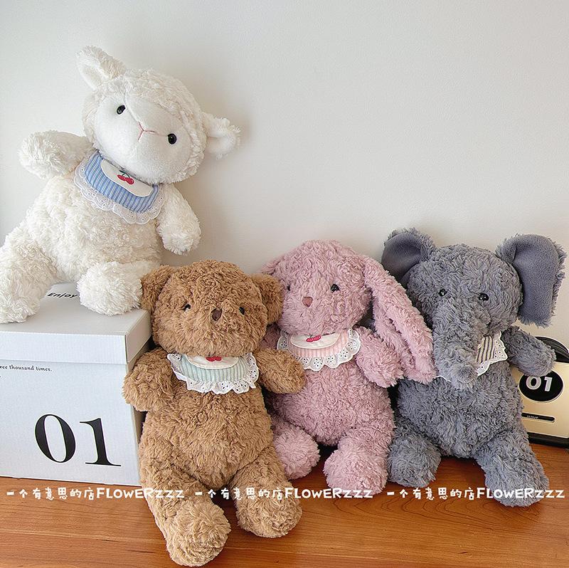 Kindergarten Friends Rabbit Plush Doll Bear Doll Baby Elephant Lamb Toy Doll Holding Sleeping Gift