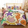Bedclothes Super High Quality Cartoon Bedclothes Marine Organism Kids Cartoon Bedding Cute Bed Sets 3d White And Blue Beddings