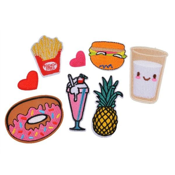 

Микс мультфильм еда фрукты вода сердце вышивка гладить на нашивки одежда аппликации шить 8 шт./лот 8 pcs/set