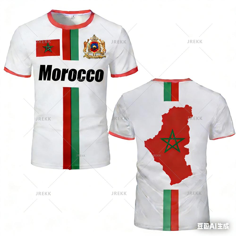 2026Morocco Football Jersey Football T Shirts New Design Trendy ShortUniforms Moroccan Flag Tees FamilyMatching