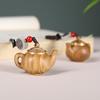 Green Sandalwood Teapot Pendant Keychain for Bags & Cars - Unisex Accessory
