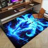1pc Flame Fox Themed Rug for Home Decor, Non-slip Office Carpet, Chair Mat, Outdoor Mat, Christmas and Halloween Gifts-0731032