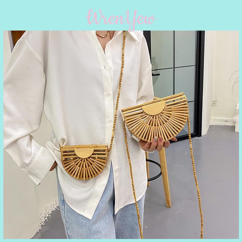 Woven Straw Bag For Women With Openwork Design Perfect For Beach And Casual Outings