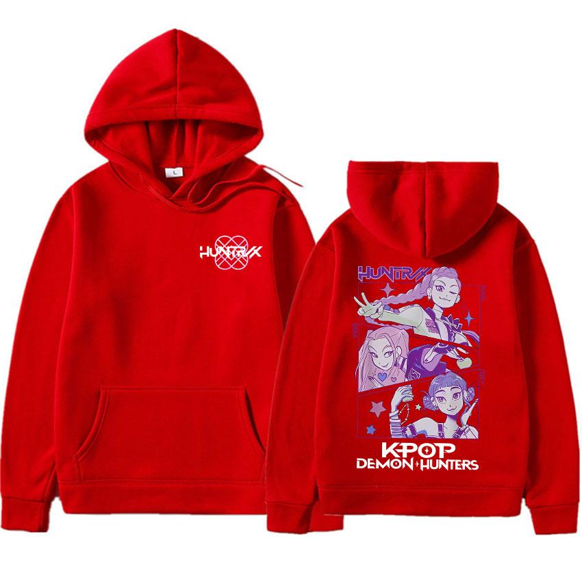 K-Pop Demon Hunters Hoodie Harajuku Pullovers Tops Streetwear Sweatshirts Anime Fashion Casual Hoodies