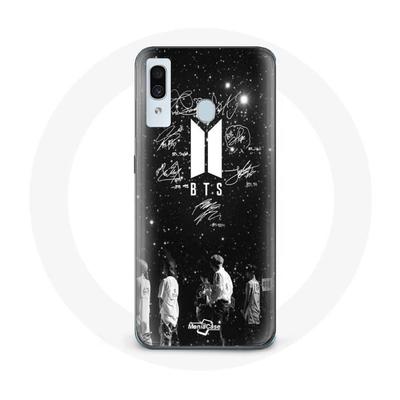 Hoesje - Maniacase - Samsung Galaxy A20e - Flexibel - Zwart - BTS Signature Leden