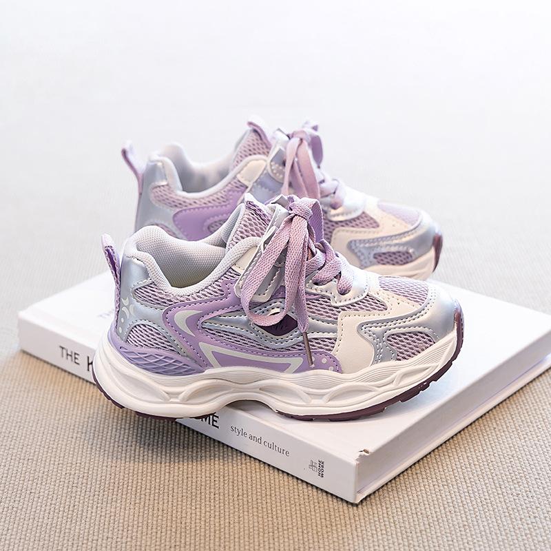 Boys' sneakers 2025 new spring and autumn girls' shoes lightweight children's little white shoes breathable spring dad shoes