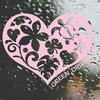 nc-smile Hawaiian Heart Sticker GREEN DRIVING Eco Drive HEART (Salmon