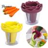 Salad Presentation Tool Spiral Vegetable Curler, Stainless Steel Blade Handheld Twister, Creative Kitchen for Rotatable Fruit Cutter Carrots Cucumbers