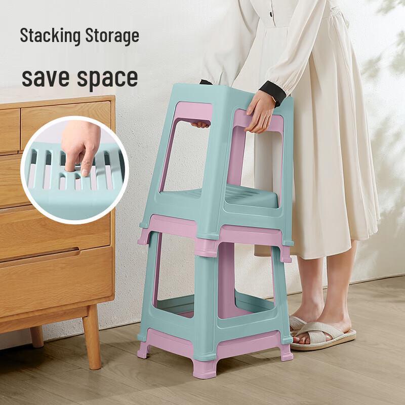 HUIHUADU Plastic Stackable Stools (Pack of 4)