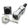 IP67 Waterproof WY28 Aviation Plug Square Socket Connector, 26-Pin Core Wire