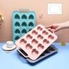 12-Cavity Cake Molds Pastry Tool Pressable 3D Christmas Little Cute Heart Theme Press Baking Utensils Bread Mousse for Kitchen
