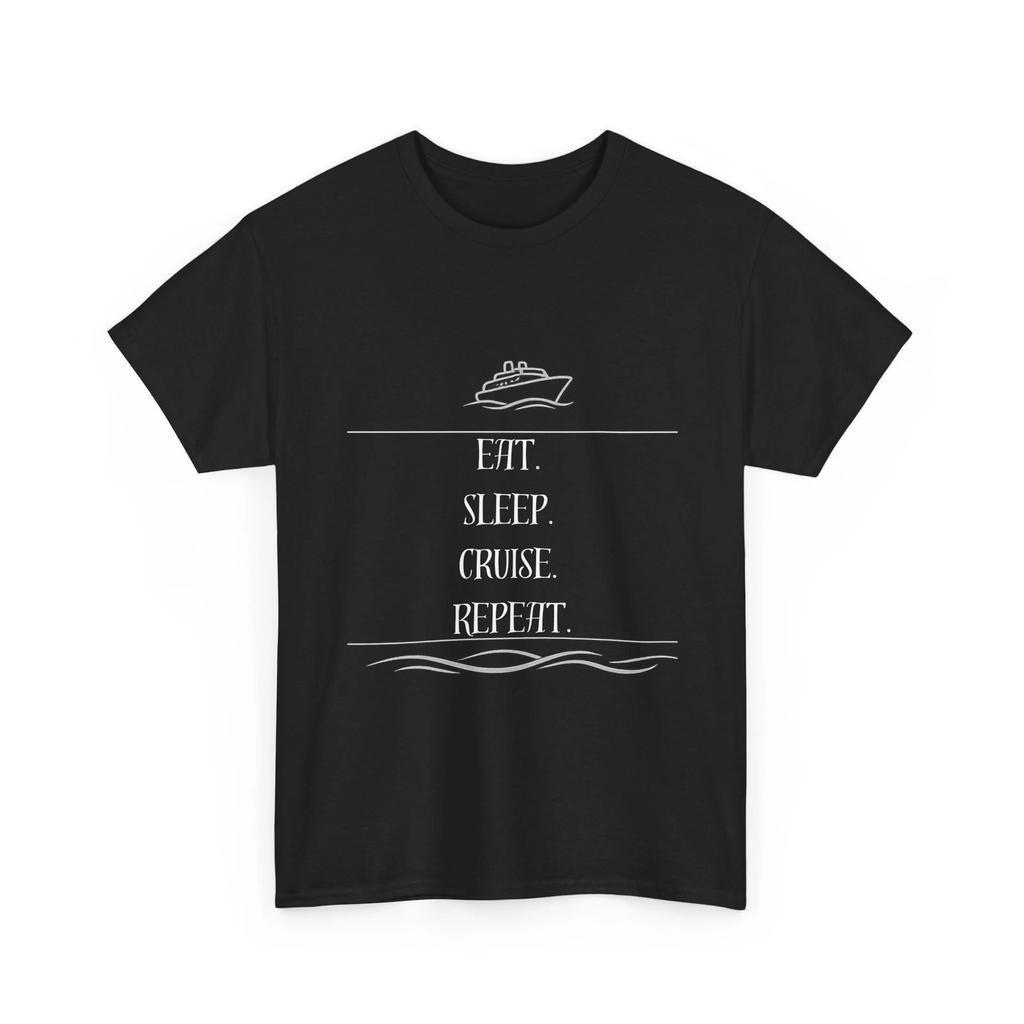 Eat Sleep Cruise RepeaT Shirt Funny Cruise Vacation Tee
