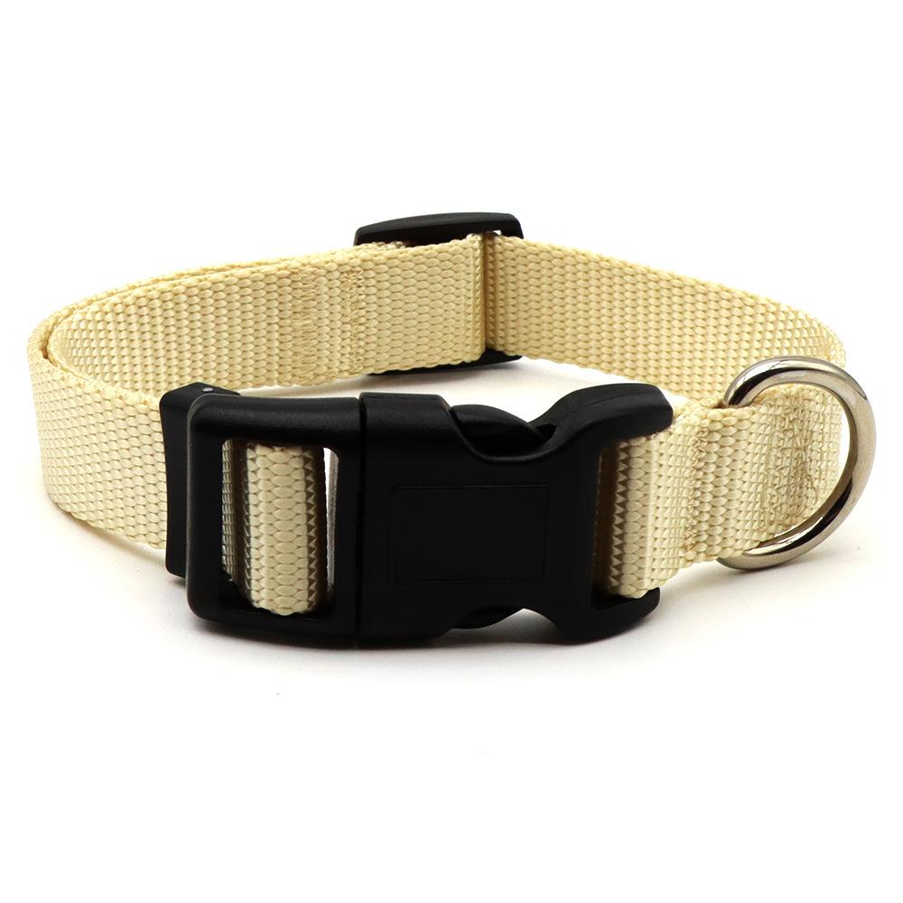 Macaron Color Nylon Pet Supplies with Double D Buckle for Dog Training Adjustable Dog Walking Collar Leash Set