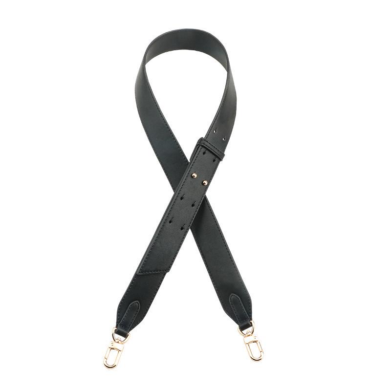 Justerbar Svart Konstläder Crossbody Bred Axelrem - Mångsidigt Ersättningstillbehör