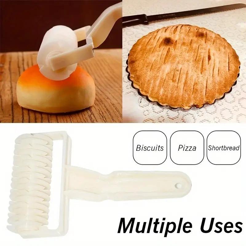 Pastry Pizza Lattice Roller Cutter and Studded Pizza Roller Pull Net Wheel Knife for Dough Cookie Pie Kitchen Baking Supplies