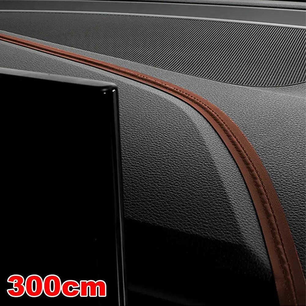

Car Leather Interior Trim Strips Center Console Slot Panel Door Leather Modification PU Instrument Supplies Seat Decoration U6P9