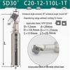 45° CNC Insertable Inner/Outer Chamfer Tool with Up/Down Back-Reaming Holder