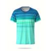 XXS-6XL Plus Size Men's T-shirt Gradient Print Summer Casual Outdoor Clothes Short Sleeve Tops Tees Men's Pullover Clothing