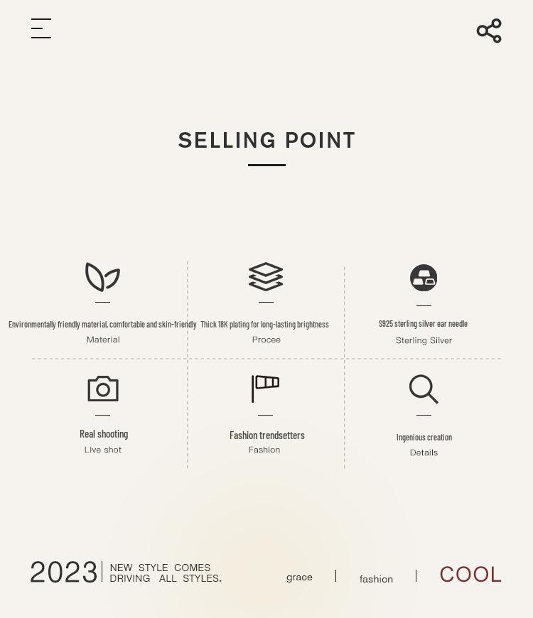 Maillard Water Drop Earrings: 2024 Autumn/Winter Retro High-End Fashion