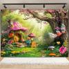 Fairy Tale Enchanted Forest Backdrop Photography Wonderland Dreamy Jungle Mushroom Baby Birthday Party Backgrounds Decor Prop