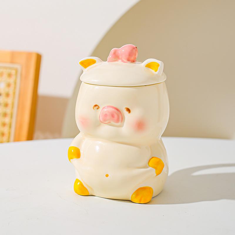 Kreatywny Uroczy Kreskówkowy Ceramiczny Kubek Prezent Kubek dla Dziewczyny Personalizowany Kubek do Kawy Kubek do Wody Kubek dla Pary Kubek Śniadaniowy