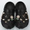 Set di Ciondoli Scarpe Cuore Girasole Lucido Moda Estiva Catena di Perle Zoccoli Sandali Accessori Decorazioni Scarpe Staccabili Fai da Te