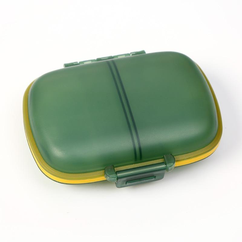 New Weekly Premuim Small Portable Travel 8 Grids Pill Organizer Box Cases Container Storage for Tablet Medicine Vitamin FishOils
