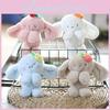 Fluffy Rabbit Charm Cute Bunny Keychain Plush Bag Accessory Soft Toy