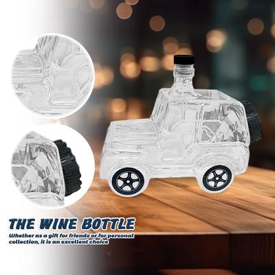 New Model Car Whiskey Decanter, Car Glass Wine Bottle For Dady, Husband, Funny Car Whiskeys Decanter Home Bar Decoration Pickup (Classic Car)350ml
