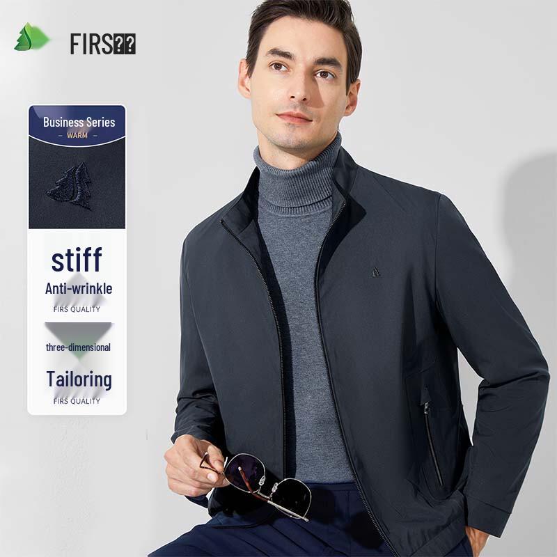 Men s Business Casual Anti-Wrinkle Zipper Jacket L