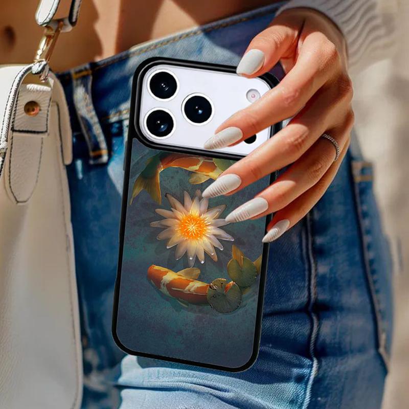 Ying Yang Koi Fish Phone Case For iPhone 17 Air 14 15 13 12 Max Cover For Apple 16e 11 Pro Max Plus Coque
