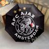 1 PC Automatic Folding Umbrella - AFC Ajax Custom Name Pattern, Portable & Foldable Design with 8 Ribs, Christmas Birthday Gifts