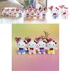 Cute Hello Kitty 50th Anniversary Heart Balloon Plush Doll Keychain For Bags