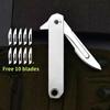 Hot selling stainless steel portable folding art knife fruit blade sharp outdoor multifunctional keychain, open express delivery