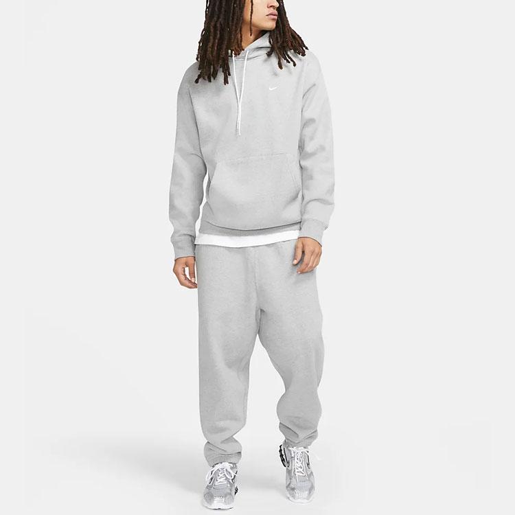 NikeLab Solo Swoosh Fleece Hoodie (Asia Sizing) Dark Grey Heather Men Streetwear DA0316-063