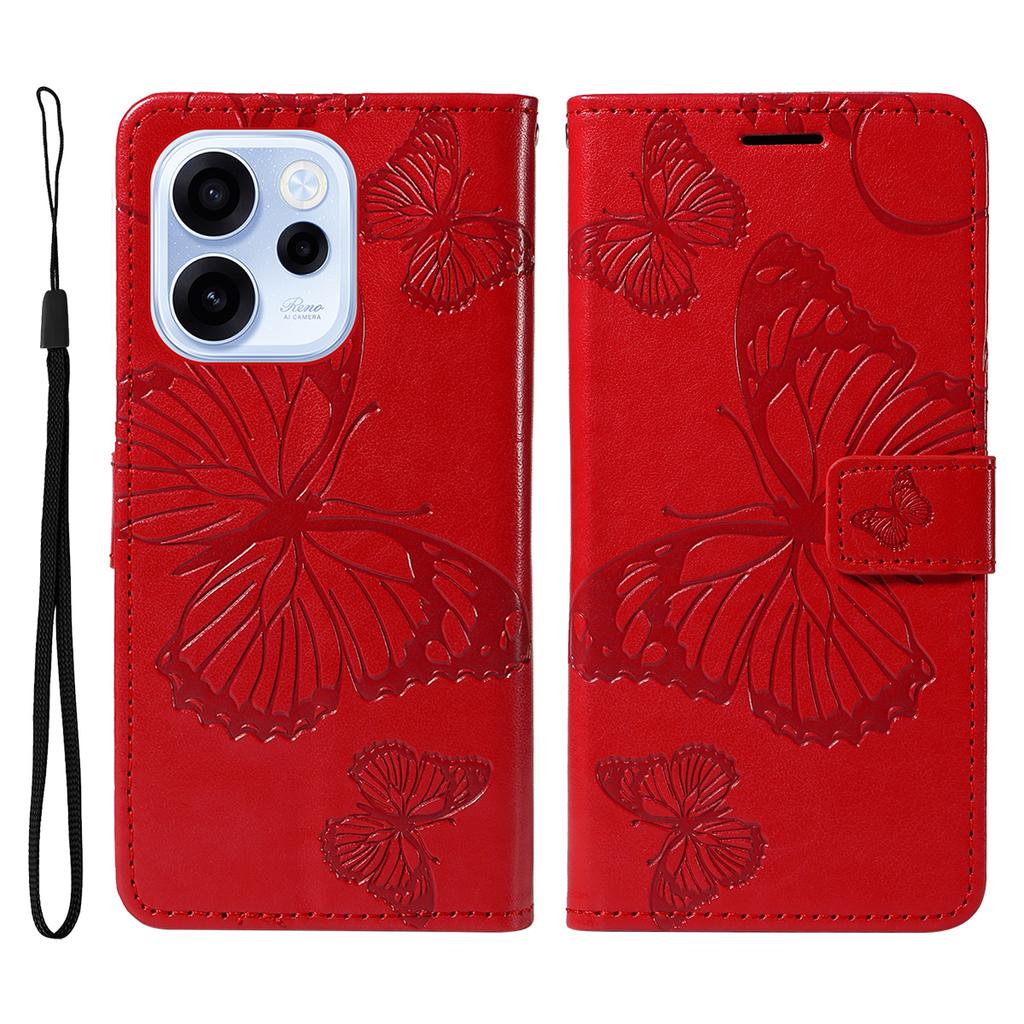 For Samsung Galaxy A56 5G/M56 5G Case Wallet Stand Imprinted Rose Butterfly PU Leather Phone Cover