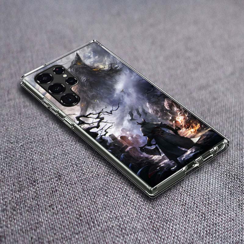 

Game Bloodborne Phone Case For Samsung Galaxy S24 S23 S21 S20 FE S22 S26 Ultra S25 Edge S10 Plus Cover Clear TPU Capa Shell Coqu Samsung S25 Plus