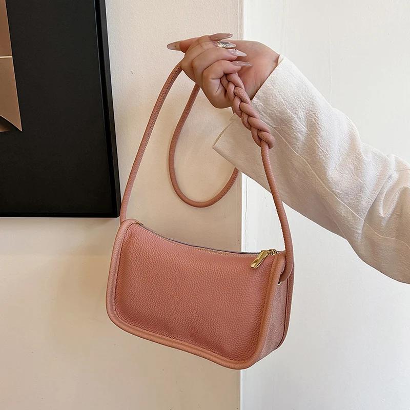 Designer Women Shoulder Bags  New Fashion High Quality Zipper Commuting Women's Handbags Solid Luxury Bags