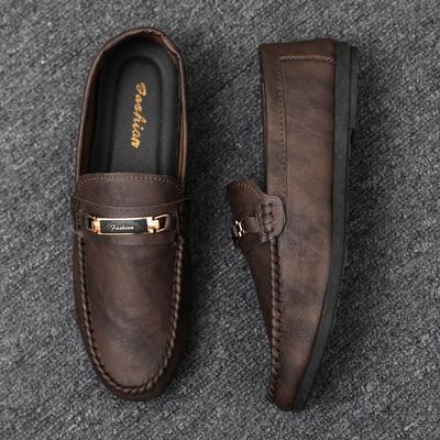 Scarpe Basse in Pelle Leggere alla Moda da Ufficio per Uomo a Collo Basso Taglia 44 Designer Nuovi Arrivi PU Saldi Estivi Slip-on 2025 Scarpa Casual da Uomo