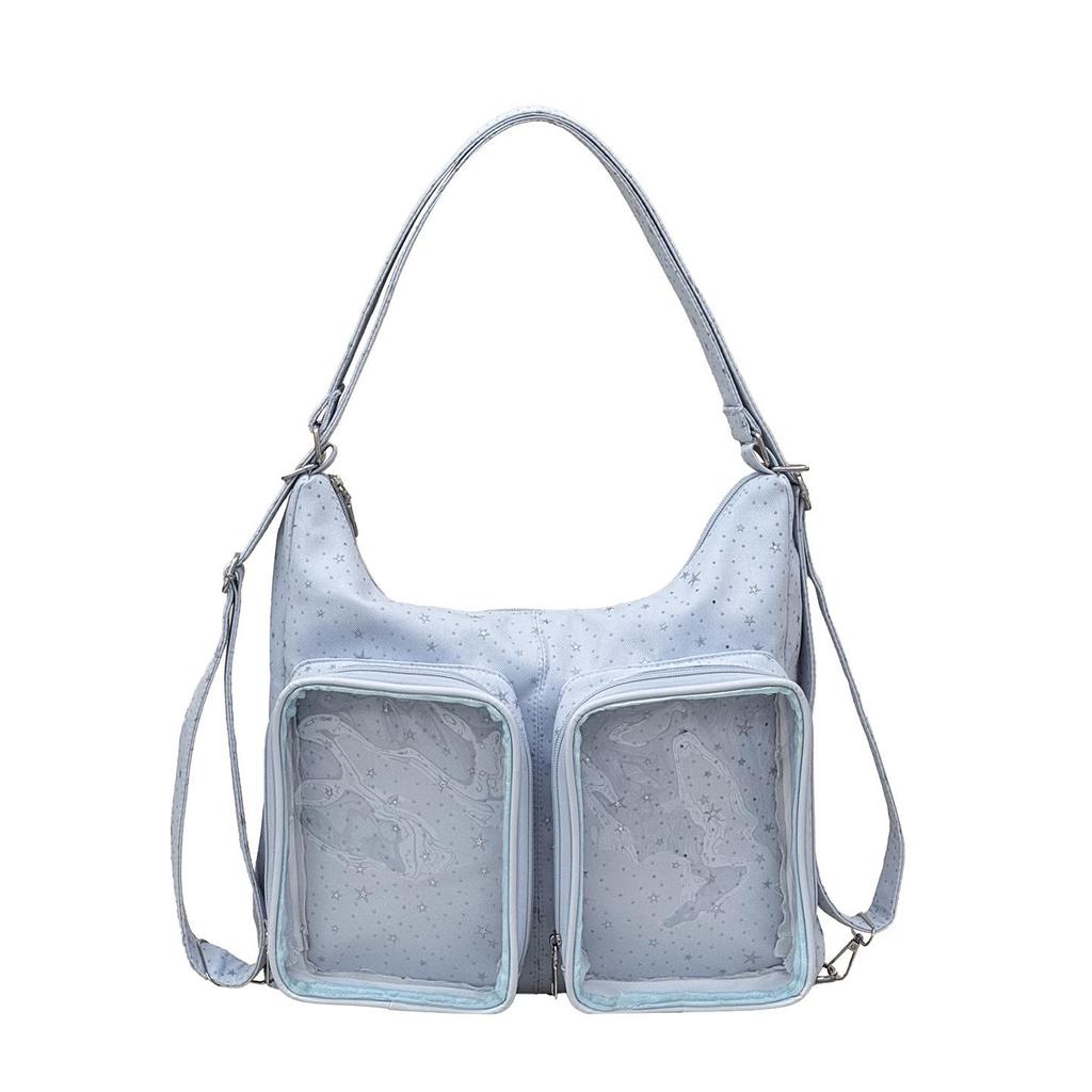 Women's Transparent Shoulder Doll Bag for Daily Commute - Small Crossbody Backpack