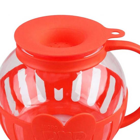 Máquina de Pipoca para Micro-ondas Pipoca de Vidro Borossilicato com Tampa de Dupla Função para Lanches Saudáveis Caseiros Preparo Rápido de Pipoca